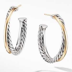 18kg David yurman crossover hoops